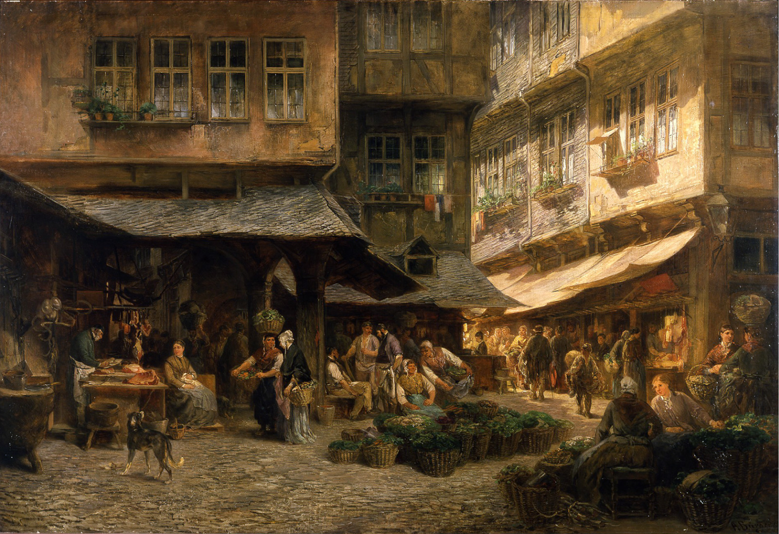 Judengasse street view, 1864